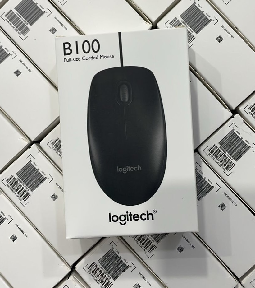 Logitech B100 USB Wired Optical Mouse | Comfortable Plug & Play Mouse for PC & Laptop
