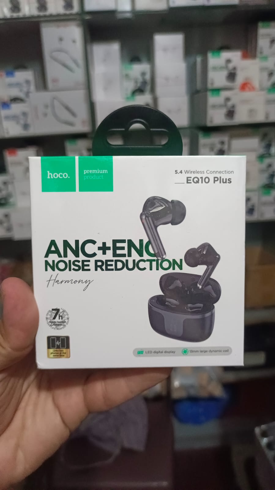 HOCO EQ10 Plus ANC ENC True Wireless Earbuds Black view 3